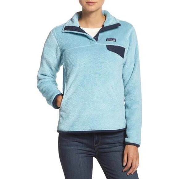 Patagonia Re-Tool Snap-T Polartec Pullover Tubular Blue X-Dye Size M - Picture 2 of 11
